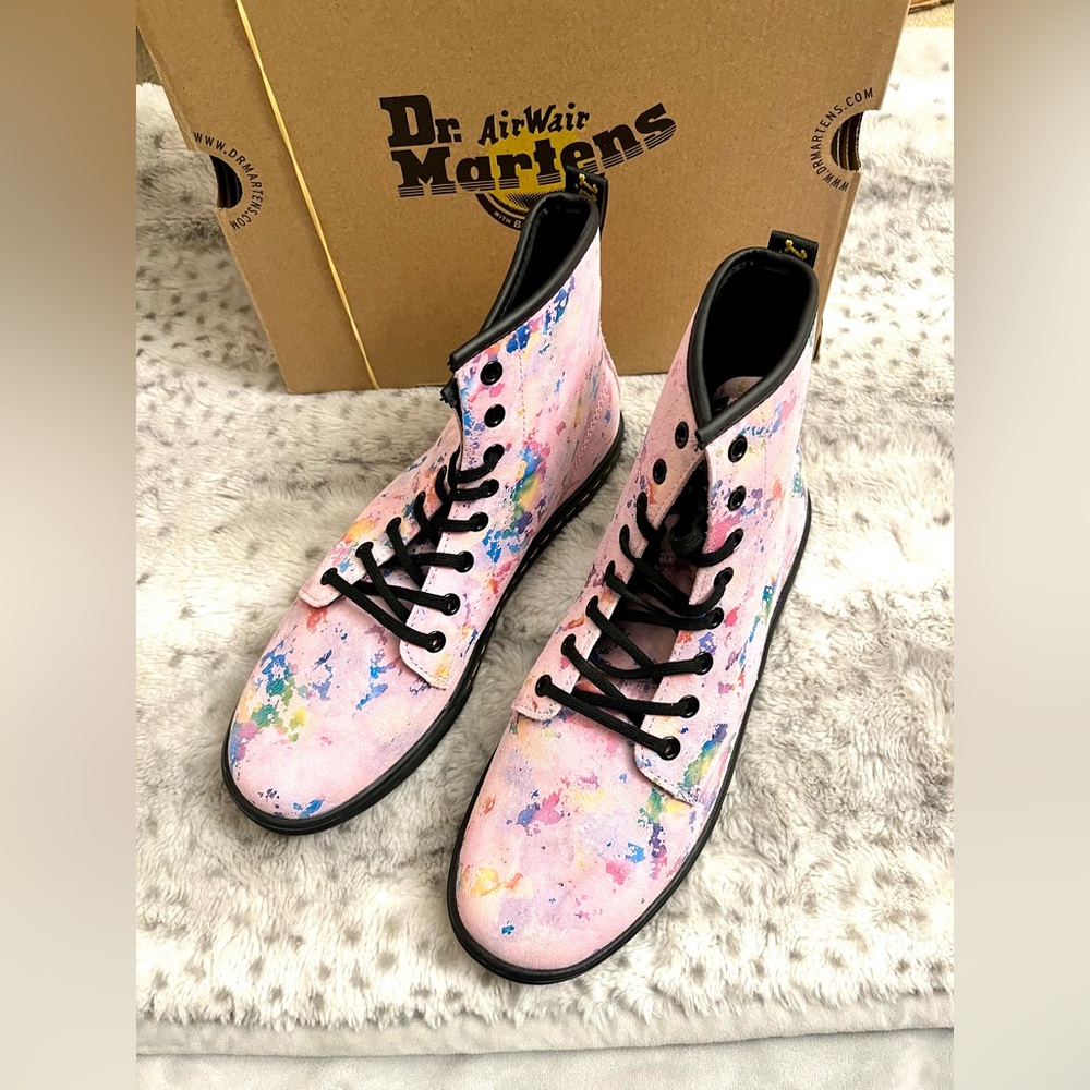 DR. MARTENS SHERIDAN WOMEN'S CONFETTI SUEDE CASUAL BOOTS MSRP$150